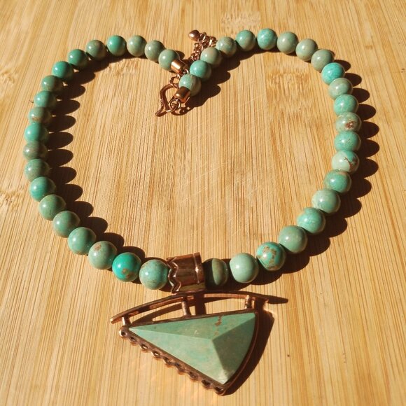 Jay King DTR mine finds variscite copper necklace pendant Set Southwestern  You - Picture 10 of 10